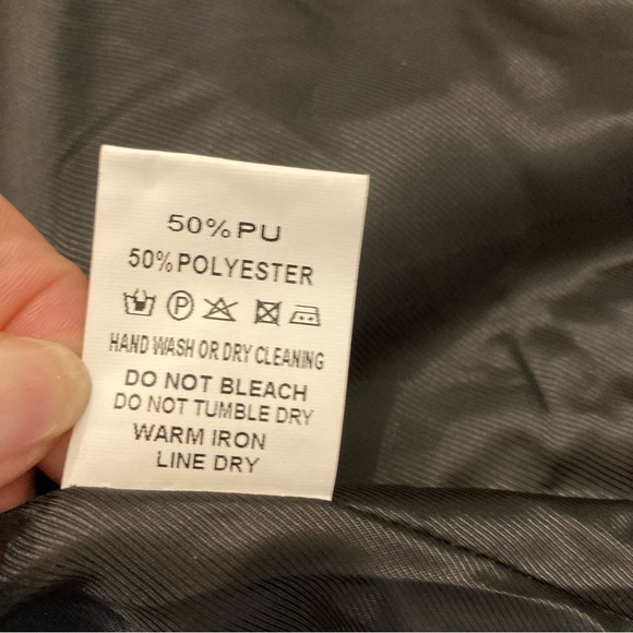 AKIRA Black Studded Faux Leather Jacket NWT - Picture 7 of 9